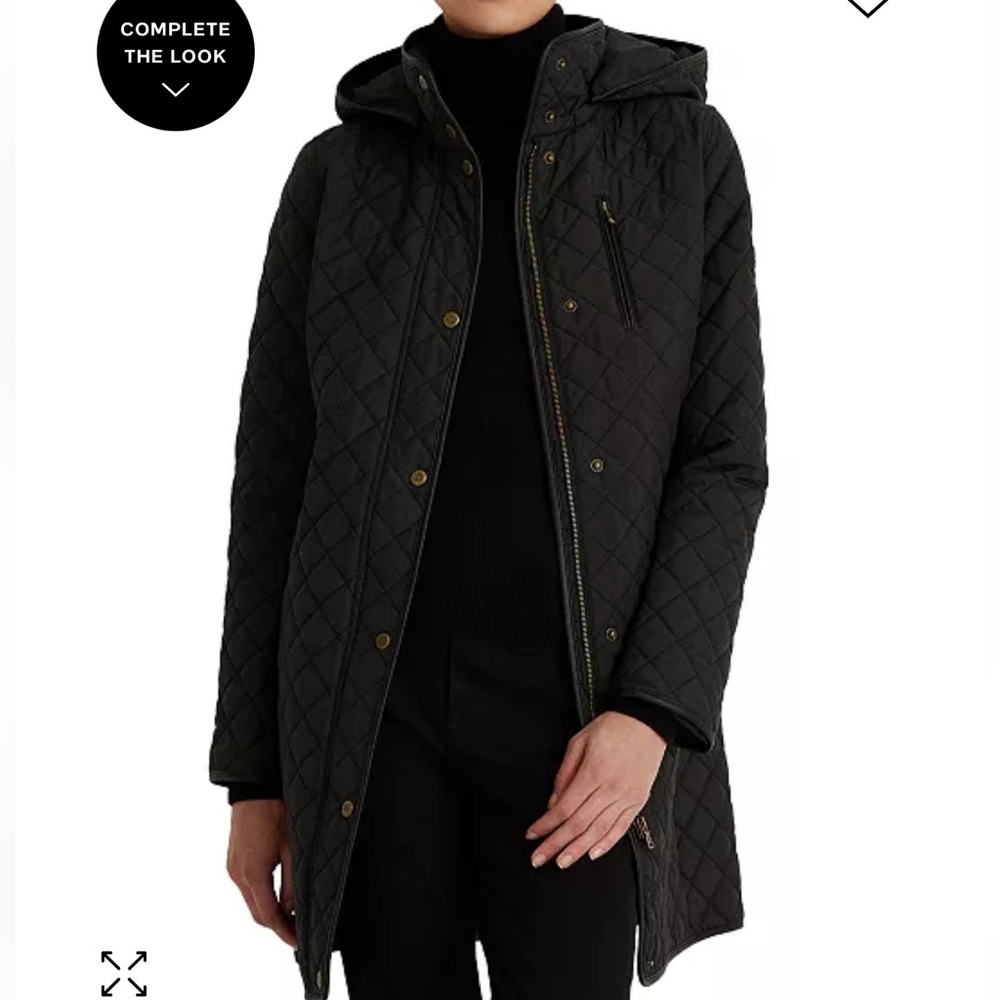 Lauren Ralph Lauren Quilted Hooded Winter Coat, Size XL